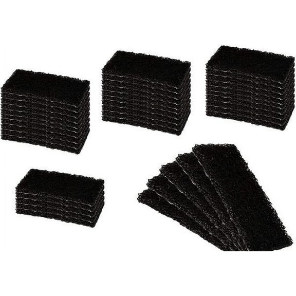 Kleen Handler Cleaning and Stripping Pad, Surface Cleaning Scrub, Black (Pack of 40)