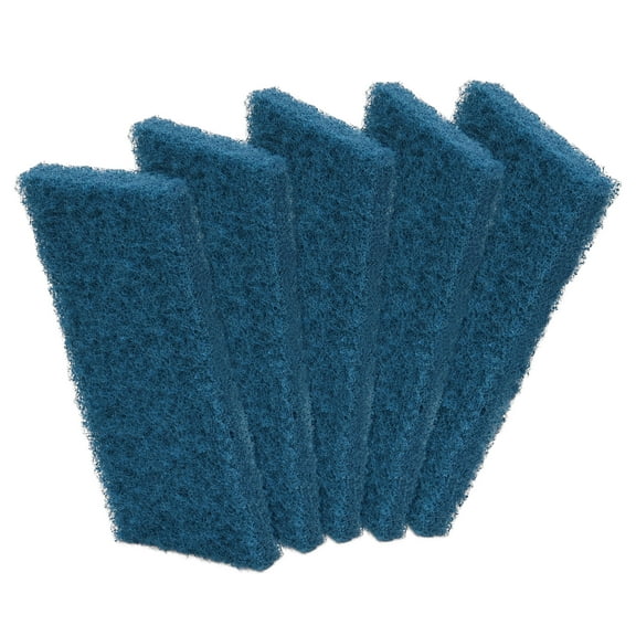Kleen Handler Heavy Duty Cleaning Scrub Pad, Eco-Friendly, Medium, Blue (Pack of 5)