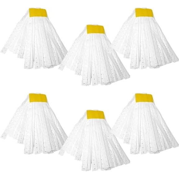 Kleen Handler Hydrophobic Mop Head, White, 6 Pack