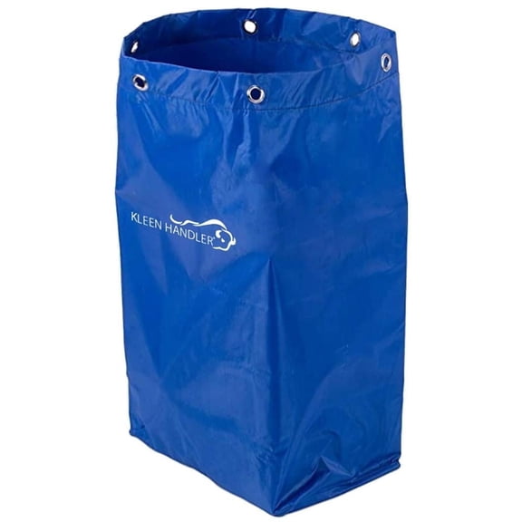 Kleen Handler Janitorial Cart Replacement Bag For Housekeeping, Blue (Pack of 12), 11 x 17 x 28 in., 23 Gallon Capacity