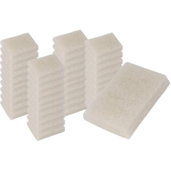 Kleen Handler Scrub Pad, Household Scrub, Non-Scratch for Delicate Surfaces, White