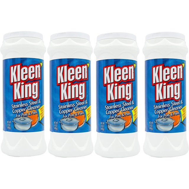 Kleen King 4 Pk, Stailess Steel & Copper Cleaner for Pots & Pans, 14 Oz
