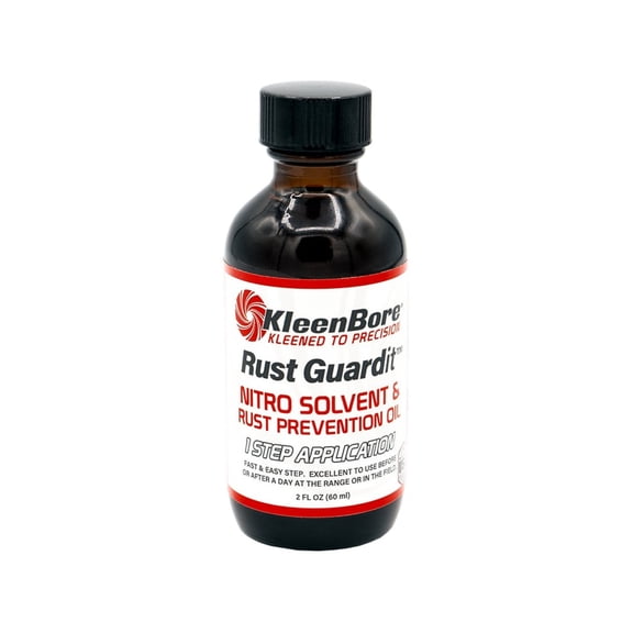 KleenBore Rust Guardit Rust Prevention Oil, 2oz. Single Refill Bottle, Red/White