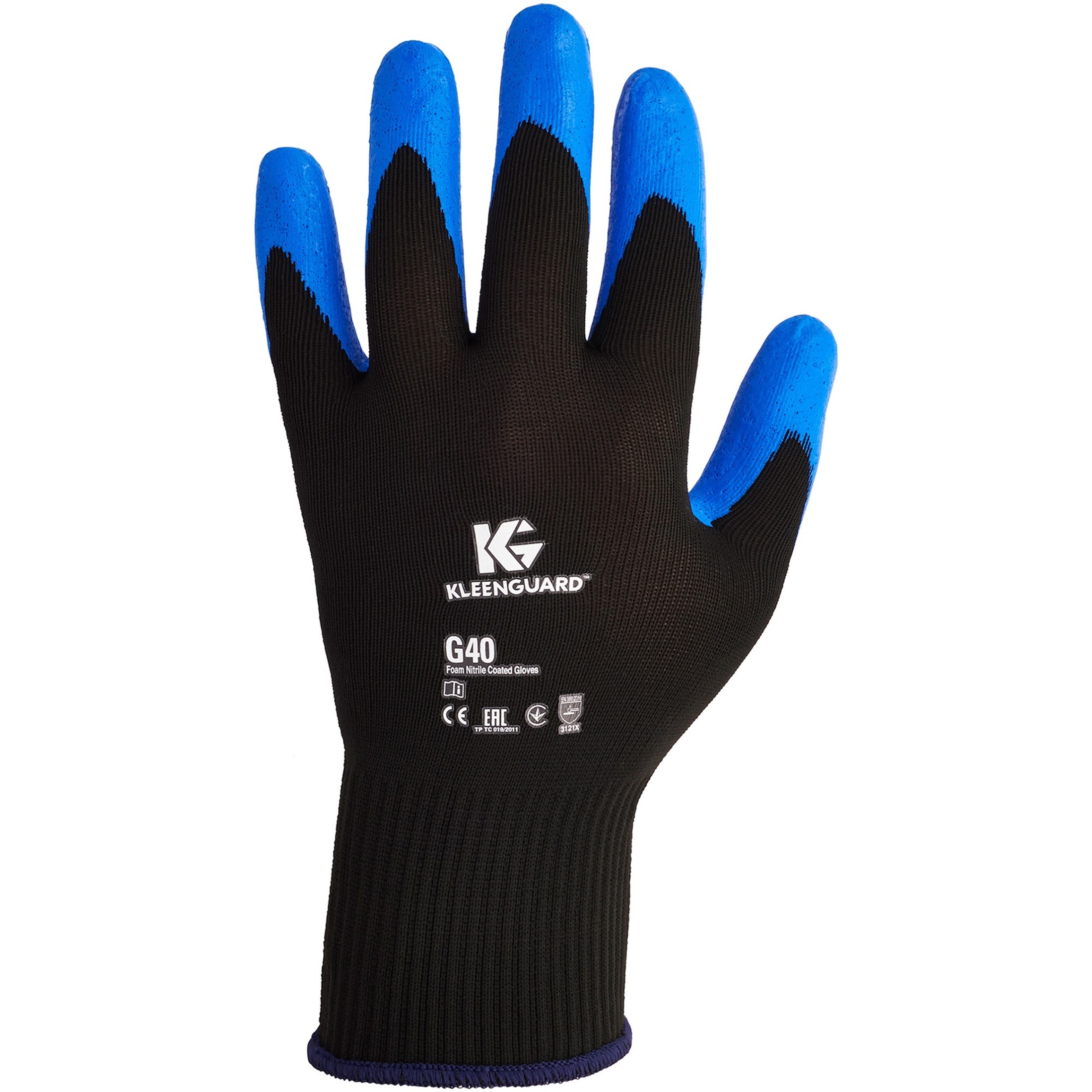 KleenGuard G40 Nitrile Coated Gloves, 230 mm Length, Medium/Size 8, Blue, 12 Pairs -KCC40226 - image 1 of 6