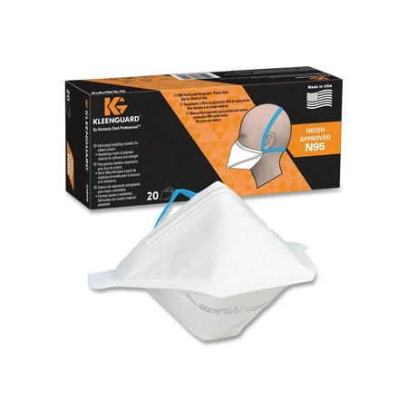 KleenGuard N95 Respirator, Regular Size, 20/Box
