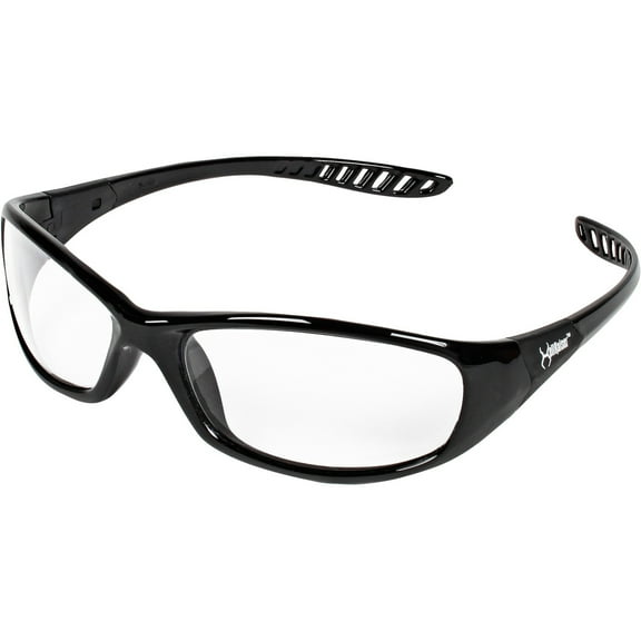 KleenGuard (formerly Jackson Safety) V40 Hellraiser Safety Glasses (28615), Clear Anti-Fog Lens with Black Frame