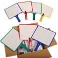 thumbnail image 1 of KleenSlate Blank/Lined 2-Sided Rectangular Dry Erase Paddles with Markers, Set of 10, 1 of 4