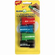 KleenSlate  Eraser Caps For Large Dry-Erase Markers, Assorted, Pack Of 4