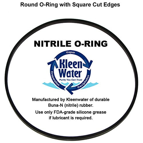 KleenWater KW108RG Square Cut O-Rings, Set of 6, Compatible with 3M -Pure 68898-31, Pentek 151254, Plumber W10-BC WBC-OR and Selecto Scientific 101-151