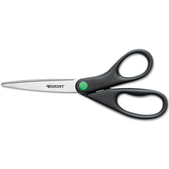 Kleenearth Scissors, 8" Long, 3.25" Cut Length, Black Straight Handle | Bundle of 2 Each