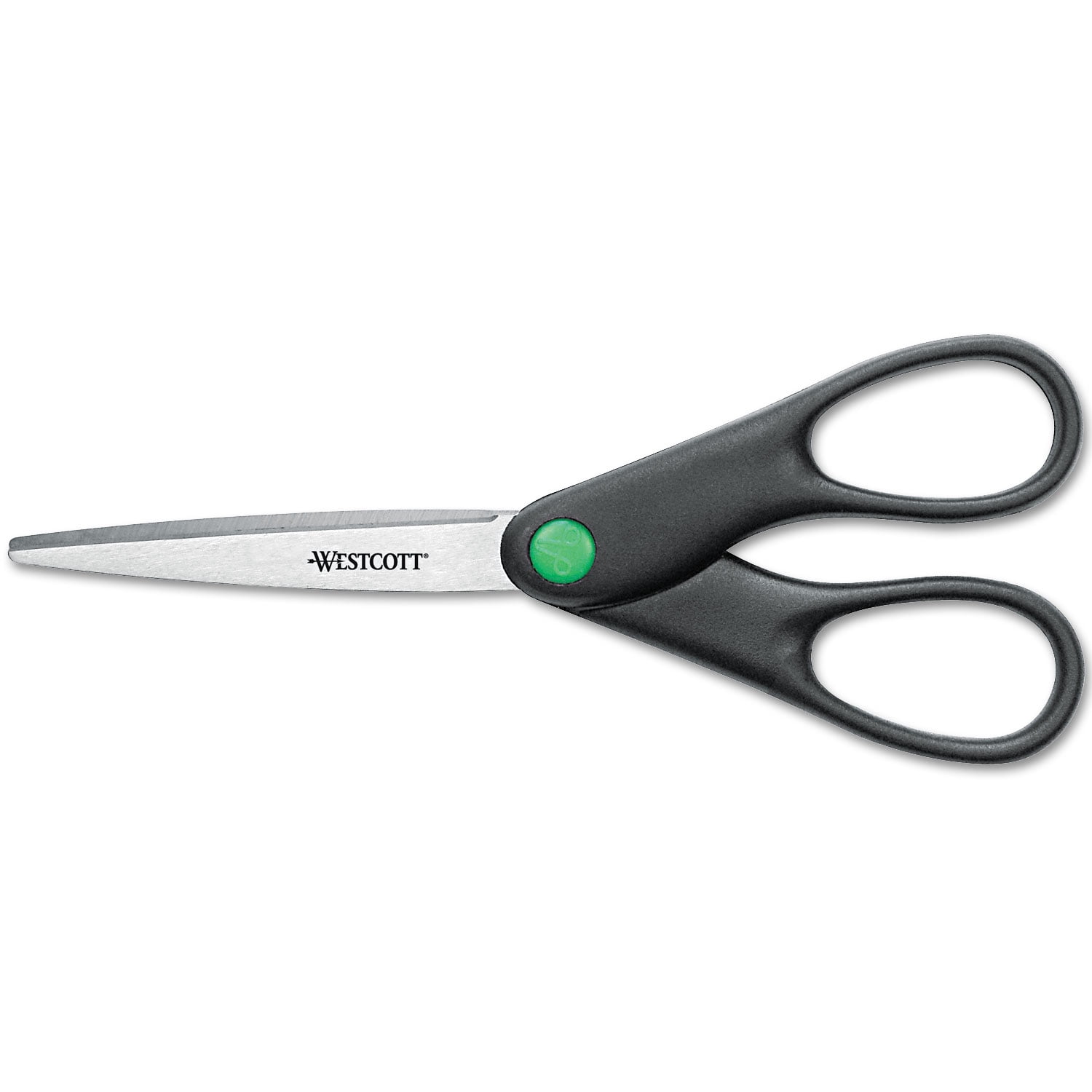 Kleenearth Scissors, Pointed Tip, 7" Long, 2.75" Cut Length, Black Straight Handle | Bundle of 5 Each