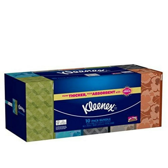 Kleenex 2-Ply White Facial Tissue, 10 Count