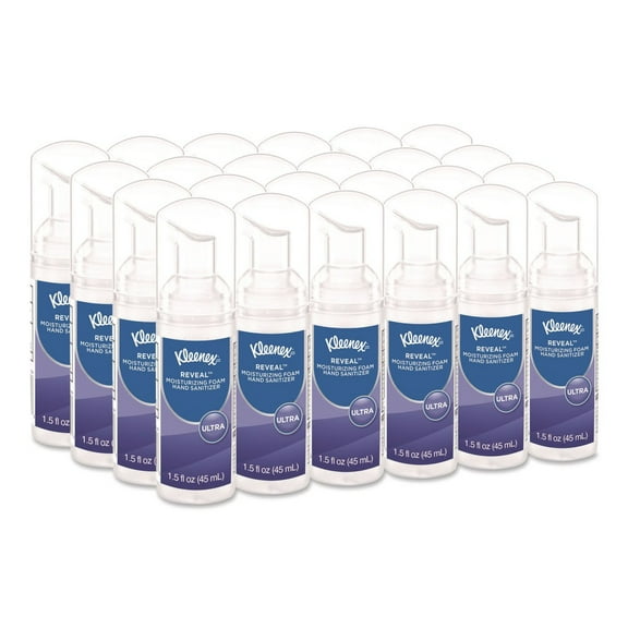 Kleenex 34604 1.5 oz. Pump Bottle Ultra Moisturizing Foam Hand Sanitizer - Unscented (24/Carton)