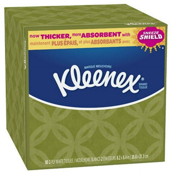 Kleenex 37403 80 Count Facial Tissue Assorted Color, Pack Of 27