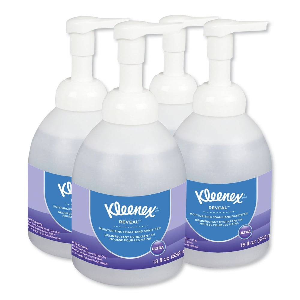 Reveal Ultra Moisturizing Foam Hand Sanitizer, 18 oz Bottle, Fragrance-Free, 4/Carton Reveal Ultra Moisturizing Foam Hand Sanitizer, 18 oz Bottle, Fragrance-Free, 4/Carton