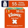 thumbnail image 1 of Kleenex Anti-Viral Facial Tissues, 1 Cube Box, 55 Tissues per Box, 3-Ply, 1 of 9