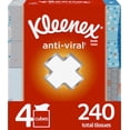thumbnail image 1 of Kleenex Anti-Viral Facial Tissues, 4 Cube Boxes, 60 Tissues Per Box (240 Tissues Total), 1 of 3