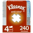 thumbnail image 1 of Kleenex Anti-Viral Facial Tissues, 4 Cube Boxes, 60 Tissues per Box (240 Tissues Total), 1 of 7