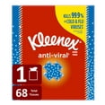 thumbnail image 1 of Kleenex Anti-Viral Facial Tissue, 3-Ply, 68 Sheets Per Upright Box, 1 of 8