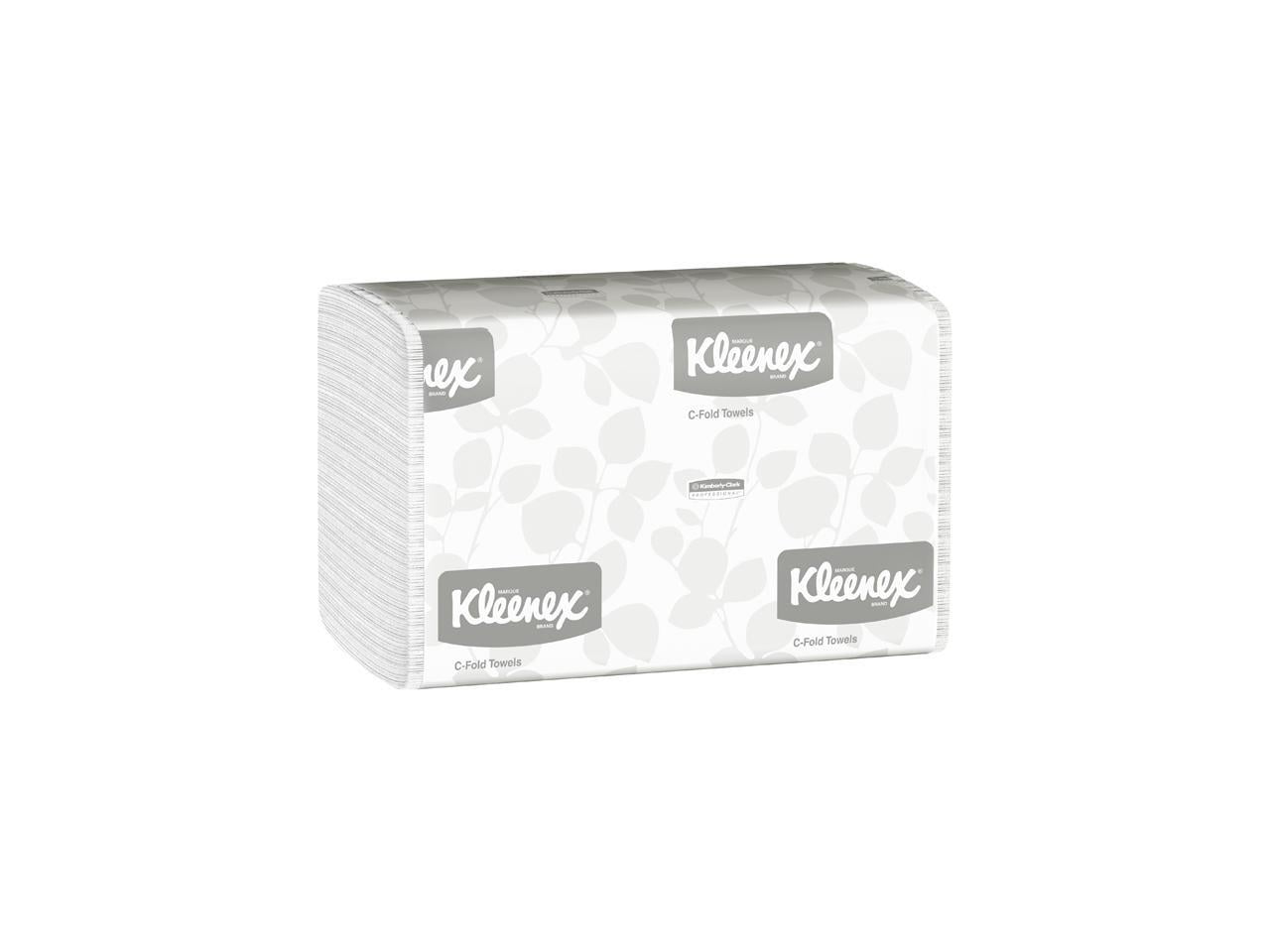 Kleenex C-Fold Paper Towels, 1-Ply Paper, 10 1/8 in X 13 3/20 in, 150 Towels, 16 Packs, 2400 Total