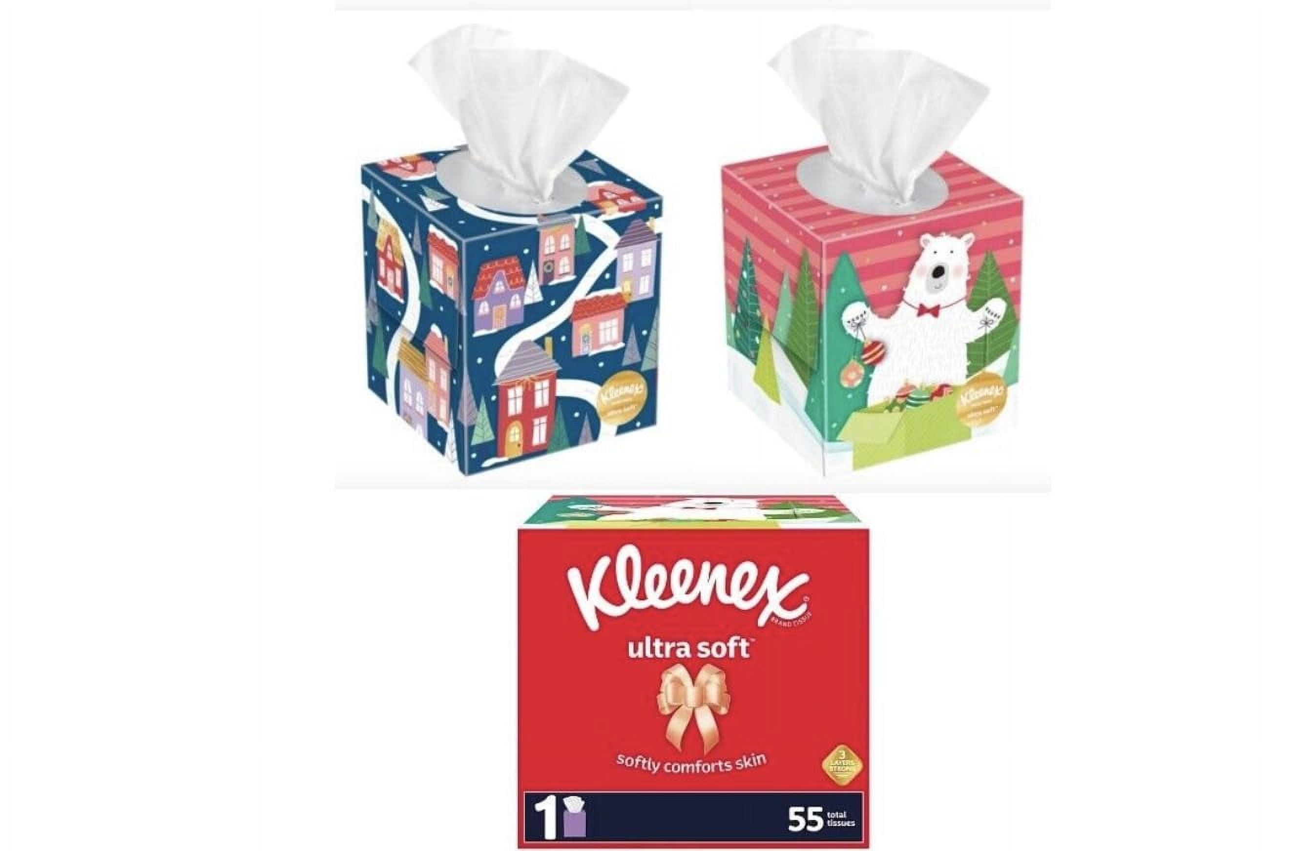 Kleenex Christmas Holiday Tissues AIF4 Decorator Packages Square, 2 ...