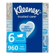 Kleenex Everyday, 160 Facial Tissues per Box, 6 Flat Boxes