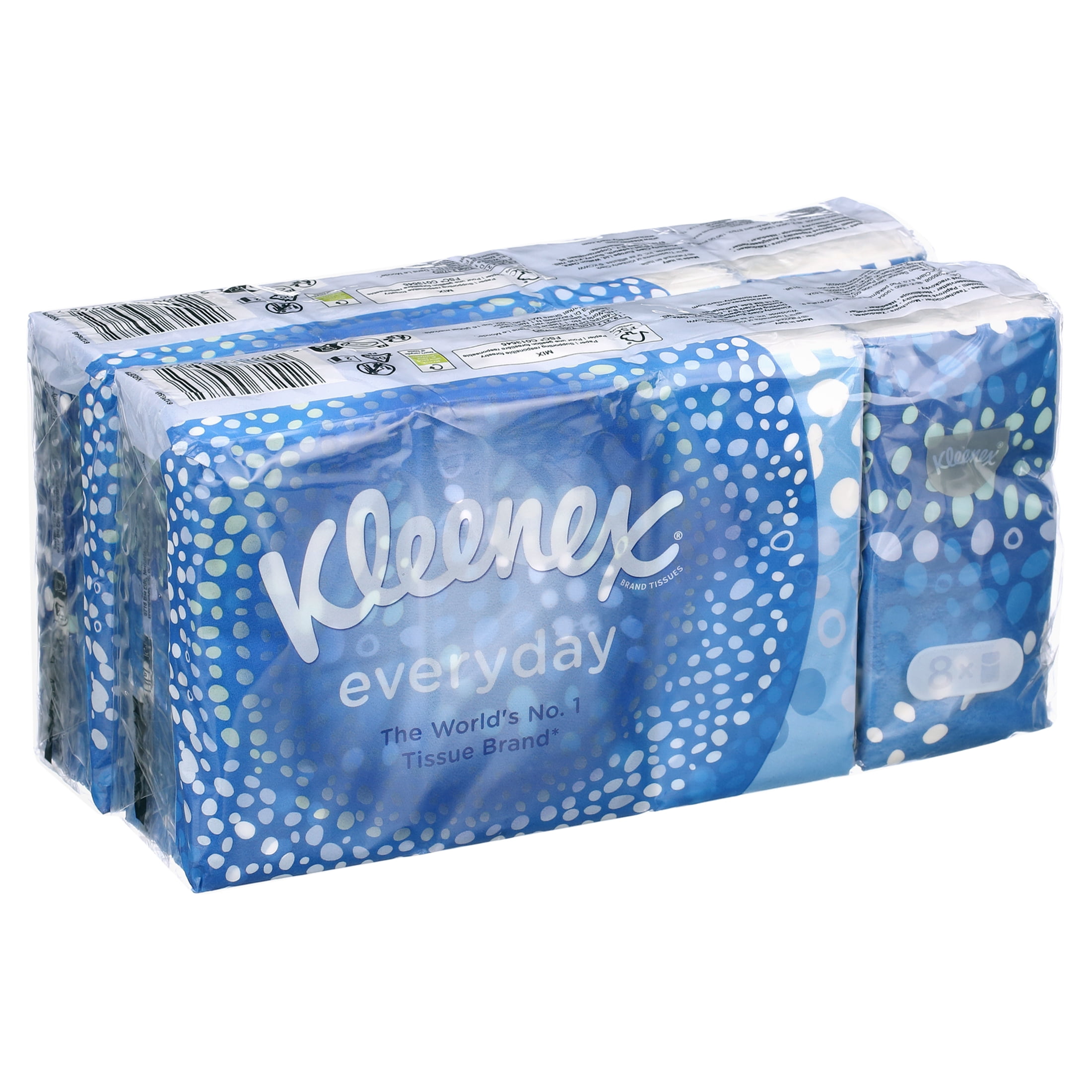Kleenex Everyday 9 x Pocket Tissues Packs - 8 Packs Included Pack of 2