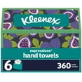 Kleenex Expressions Disposable Paper DHF10 Hand Towels, 6 Boxes, 60 Towels per Box (360 Total