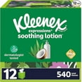 thumbnail image 1 of Kleenex Expressions Soothing Lotion Facial Tissues with Coconut Oil, 12 Cube Boxes, 45 Tissues per Box, 3-Ply, Packaging May Vary, 1 of 5