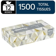 Kleenex Facial Tissue, Bulk 03076, 2-Ply, Soft & Strong, 12 Boxes of 125 Tissues, Compact Case