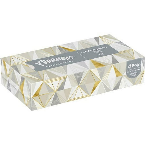 Kleenex Facial Tissue - Flat Box - 2 Ply - 8.40" x 8.60" - White - 125 - 125 / Box | Bundle of 10 Boxes