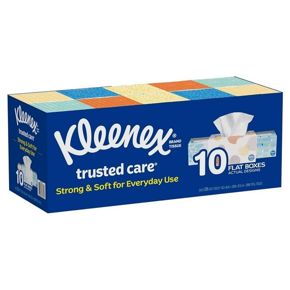 Kleenex Facial Tissues, White, 230 Sheets/Box, 10 Ct