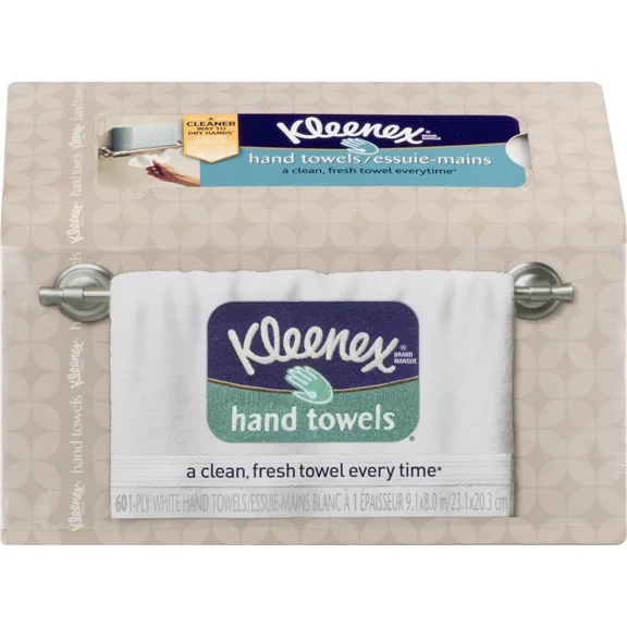 Kleenex Hand Towels 60 Count Soft Absorbent Disposable Hygienic Hand Drying