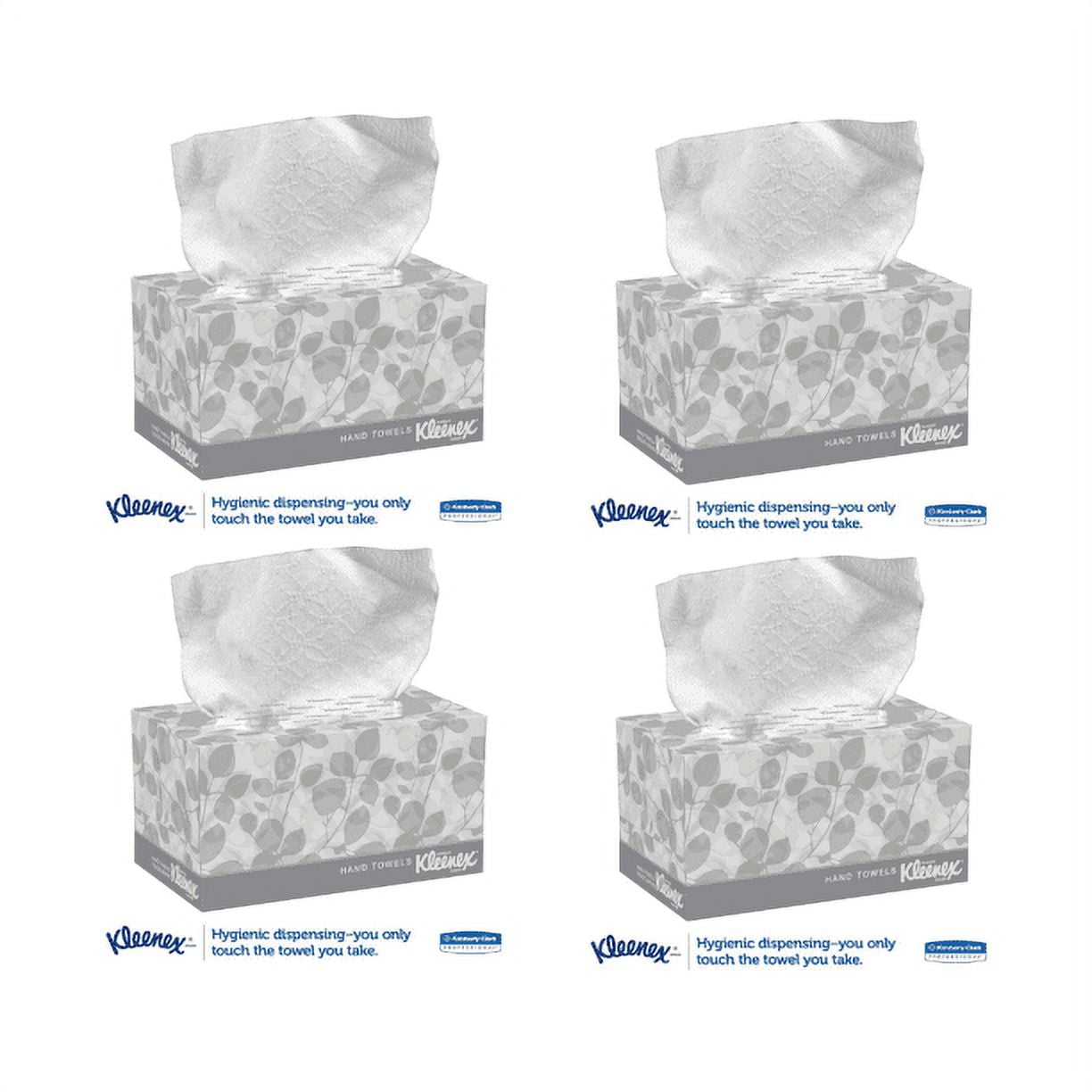 Kleenex Hand Towels POPUP Box, Pack of 4, Paper 9 x 10 1/2 120