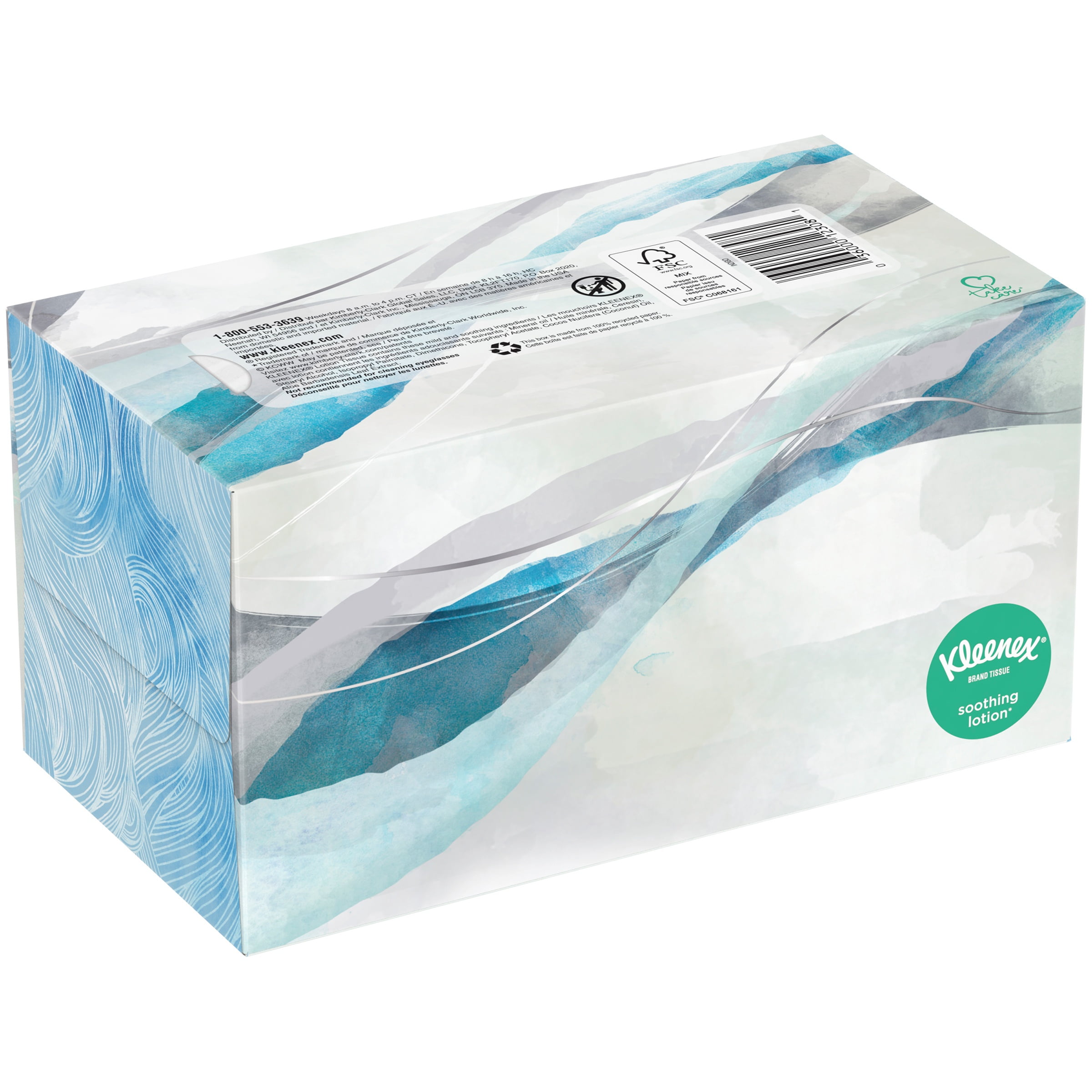 Kleenex Lotion + Aloe Facial Tissue, 1 Flat Box