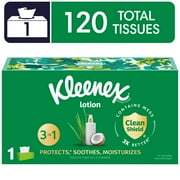 Kleenex Lotion Facial Tissues with Coconut Oil, 1 Flat Box, 120 Tissues per Box, 3-Ply