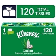 Kleenex Lotion Facial Tissues with Coconut Oil, 1 Flat Box, 120 Tissues per Box, 3-Ply