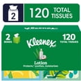 thumbnail image 1 of Kleenex Lotion Facial Tissues with Coconut Oil, 2 Cube Boxes, 60 Tissues per Box, 3-Ply, 1 of 10