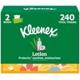 thumbnail image 1 of Kleenex Lotion Facial Tissues with Coconut Oil, 2 Flat Boxes, 120 Tissues per Box, 3-Ply, 1 of 10