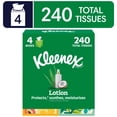 thumbnail image 1 of Kleenex Lotion Facial Tissues with Coconut Oil, 4 Cube Boxes, 60 Tissues per Box, 3-Ply, 1 of 10