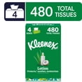 thumbnail image 1 of Kleenex Lotion Facial Tissues with Coconut Oil, 4 Flat Boxes, 120 Tissues Per Box, 3-Ply, 1 of 10