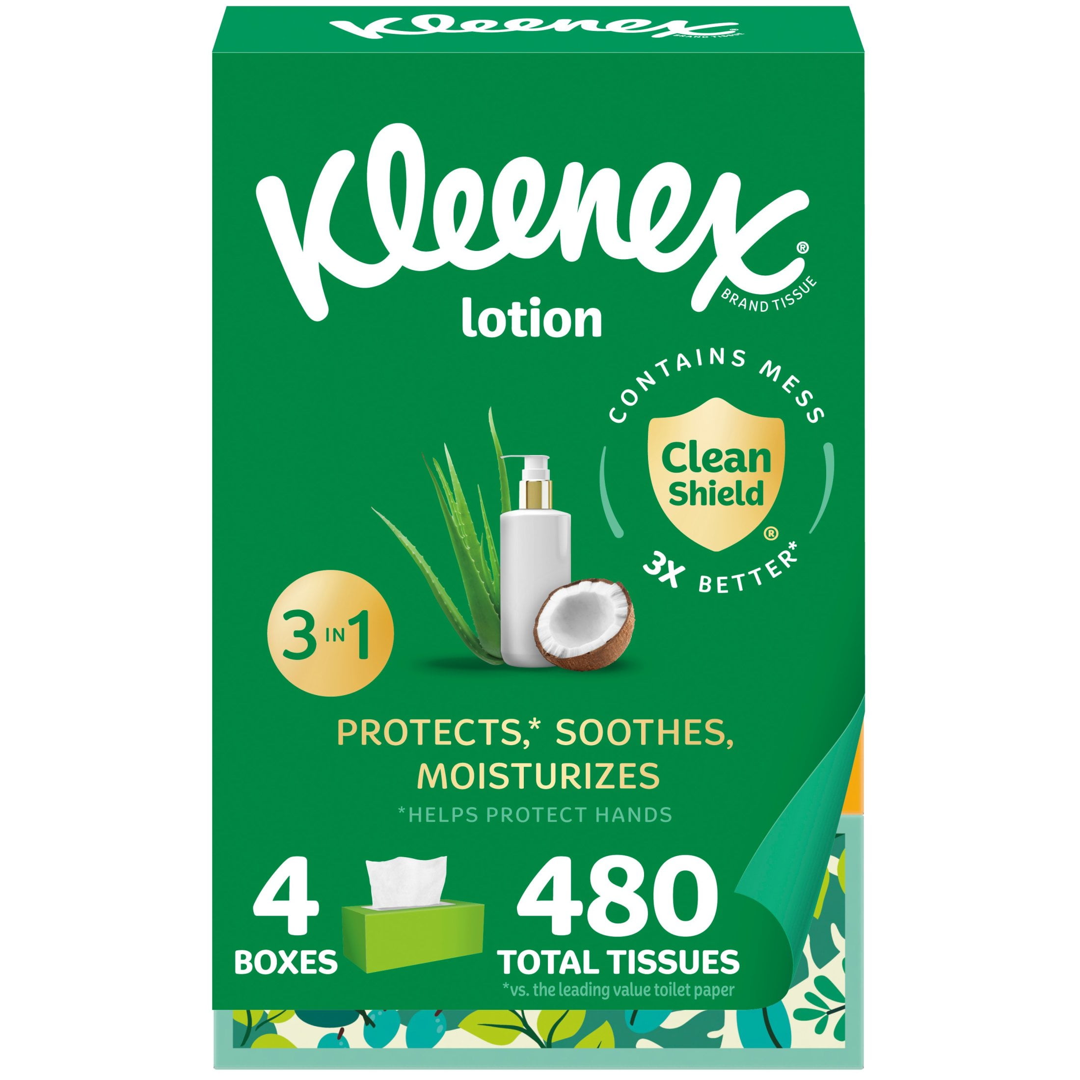 Kleenex Soothing Lotion 3-Ply Facial Tissues, 4 110-Count Kleenex Soothing Lotion 3-Ply Facial Tissues, 4 110-Count