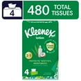 thumbnail image 1 of Kleenex Lotion Facial Tissues with Coconut Oil, 4 Flat Boxes, 120 Tissues Per Box, 3-Ply, 1 of 9