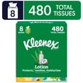 thumbnail image 1 of Kleenex Lotion Facial Tissues with Coconut Oil, 8 Cube Boxes, 60 Tissues Per Box, 3-Ply, 1 of 11