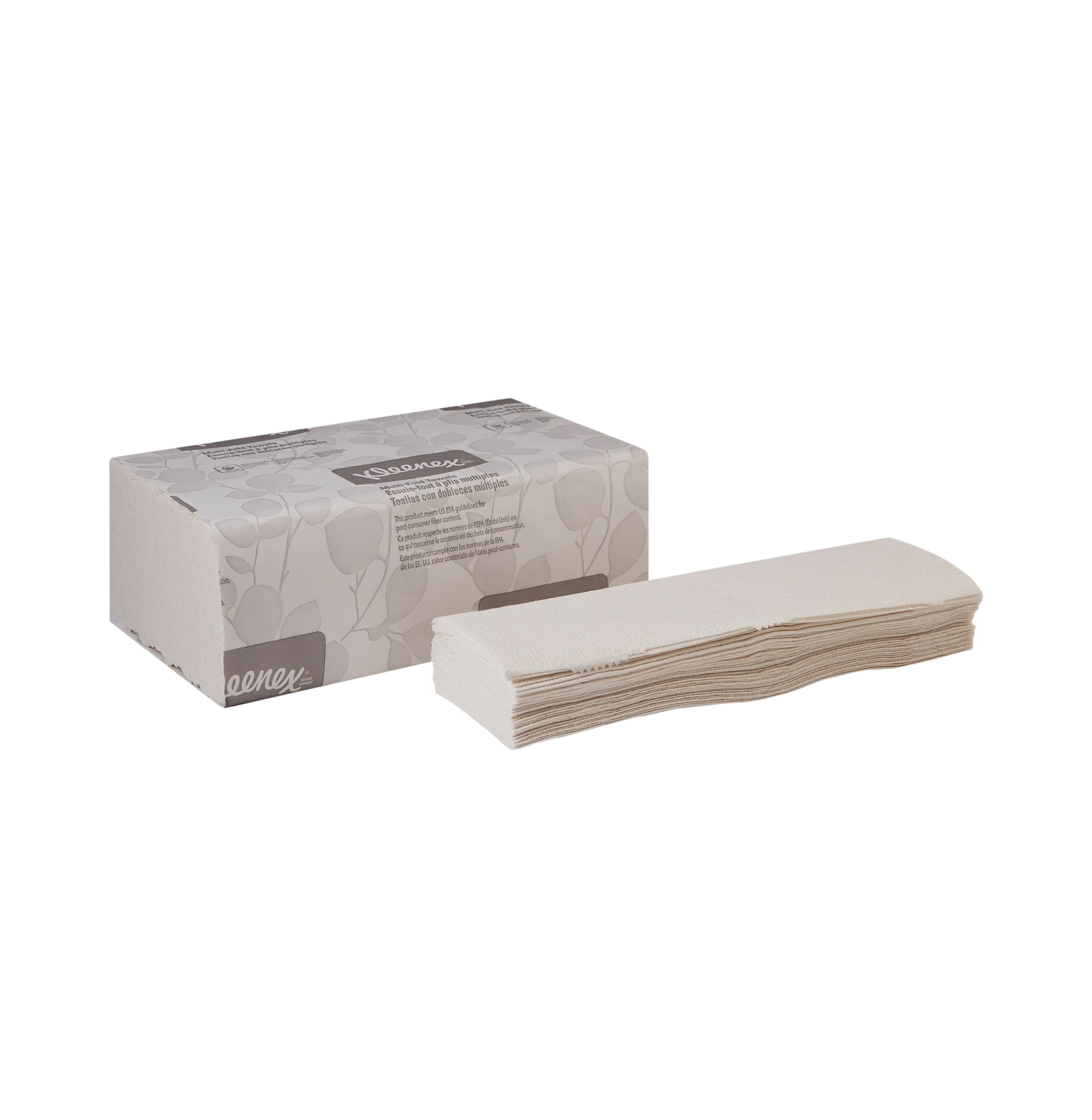 Kleenex Multi-Fold Paper Towels, 1-Ply Paper, 9 3/10 in X 9 2/5 in, 150 Towels, 16 Packs, 2400 Total