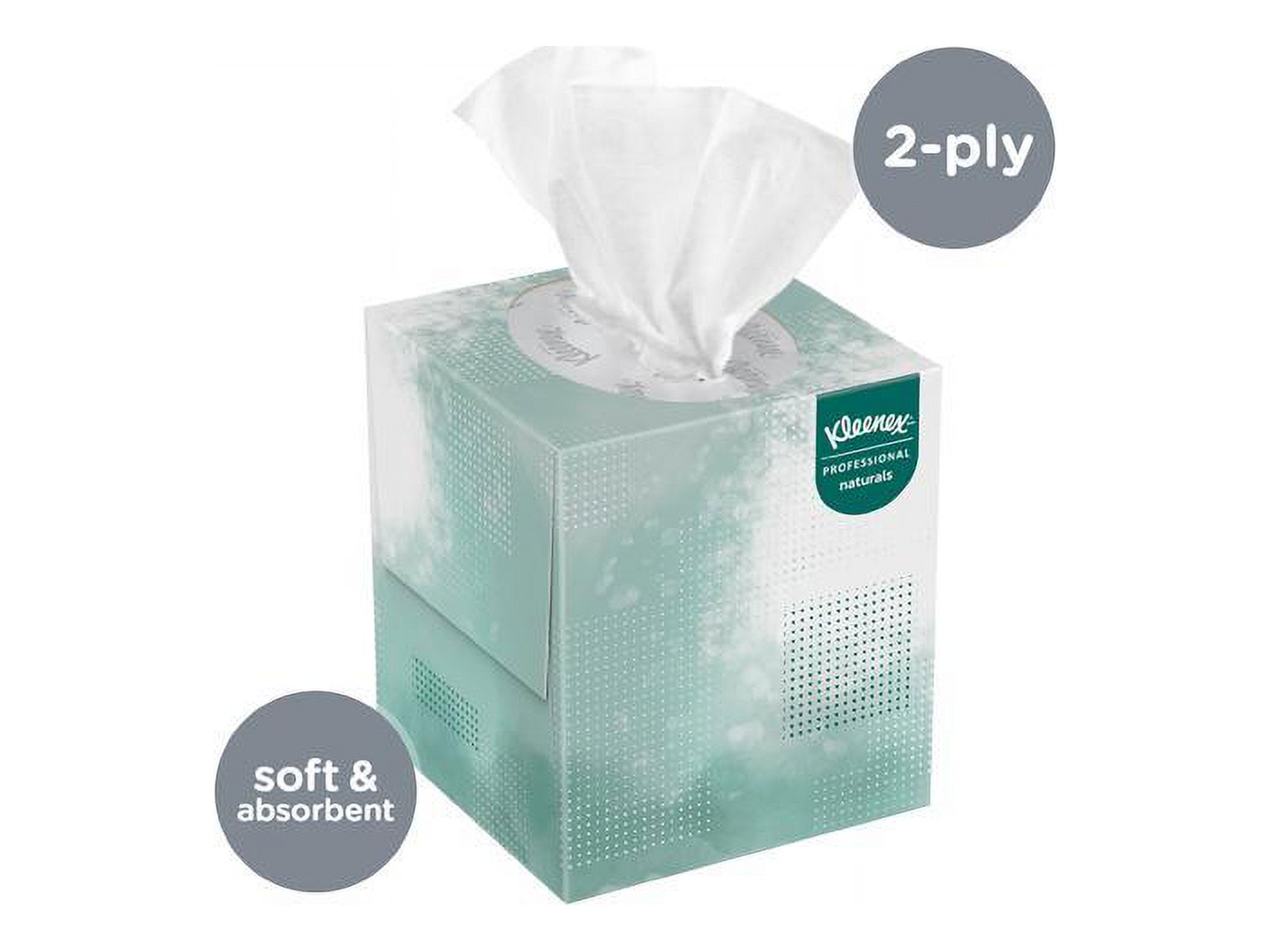 Kleenex Naturals Facial Tissue, 2-Ply, White, 95/Box, 1 Box - image 1 of 6