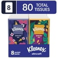 (32 pack) Kleenex On-The-Go Facial Tissues, 8 On-The-Go Packs, 10 Tissues per Pack, 3-Ply
