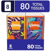 Kleenex On-The-Go 3-Ply Facial Tissues, 8 Pack (80 Total Tissues)