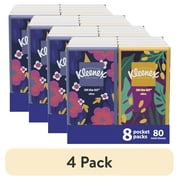 (4 pack) Kleenex On-the-Go Facial Tissues, 8 On-the-Go Packs