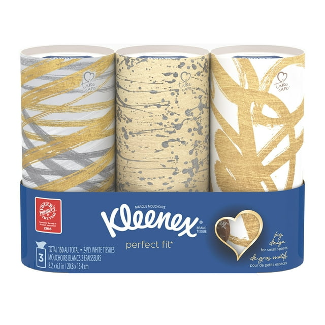 Kleenex Perfect Fit Facial Tissues, 3 Count (Packaging May Vary)